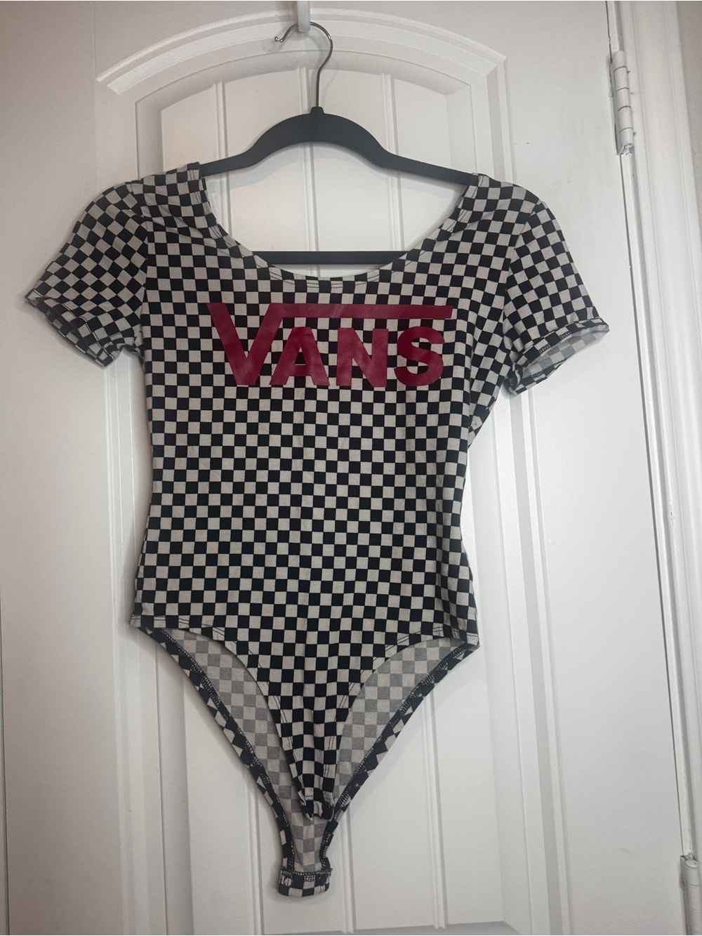 Vans Checkerboard‎ Scoop Neck Bodysuit with Logo street wear skater